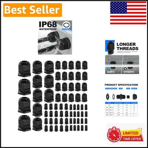 72pcs waterproof cable glands - 72pcs,